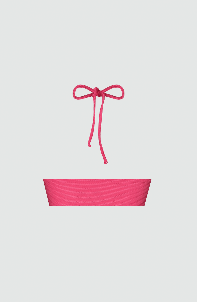 Top Bikini ESSENTIALS Rosa Halter Bailando Entre Palmas - Bari, los mejores trajes de baño y Bikinis. Diseño y tecnología juntos.