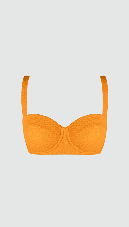 Top Bikini Naranja ESSENTIALS Bailando Entre Palmas - Bari, los mejores trajes de baño y Bikinis. Diseño y tecnología juntos.