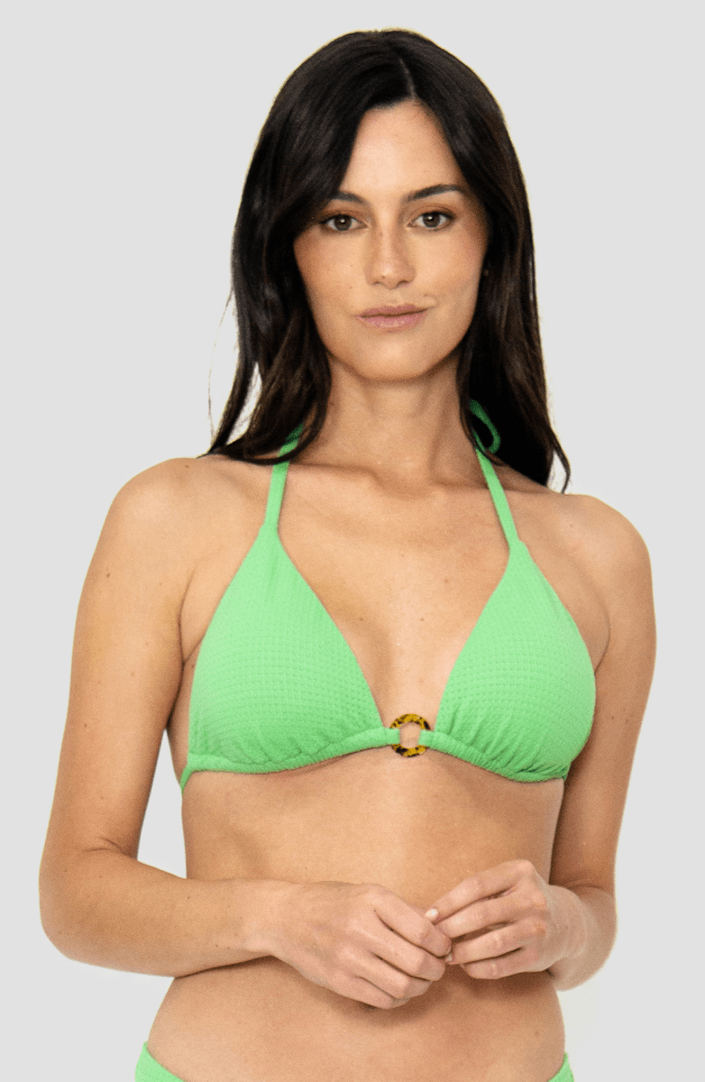 Top Bikini Verde Triangulo Essentials Aurora - Bari, los mejores trajes de baño y Bikinis. Diseño y tecnología juntos.