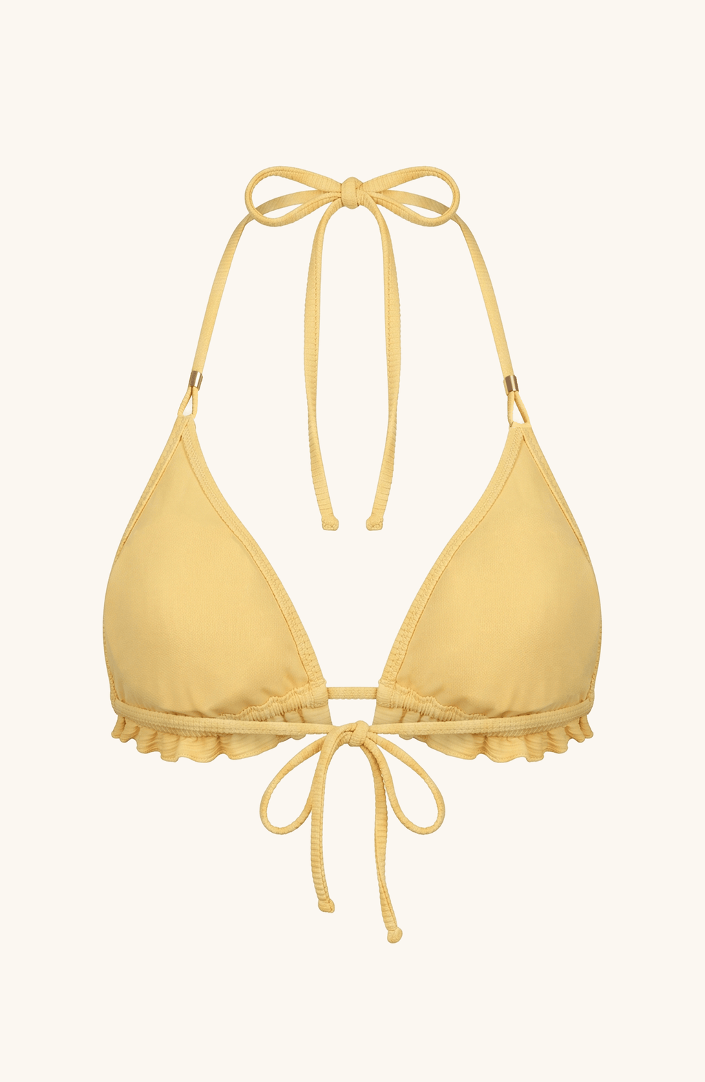 Top de Bikini Amarillo, Colección Alquimia - Bari, los mejores trajes de baño y Bikinis. Diseño y tecnología juntos.