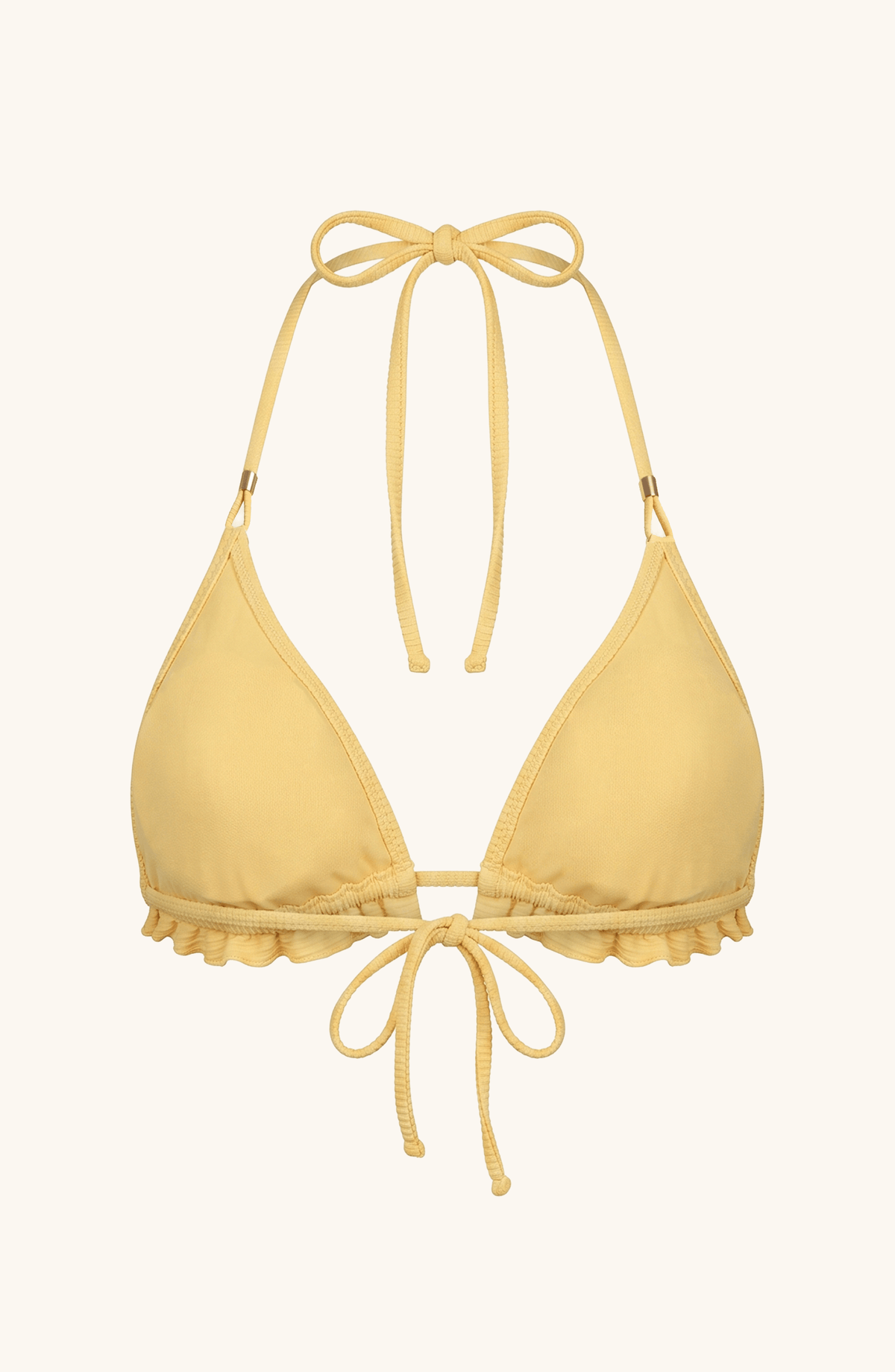 Top de Bikini Amarillo, Colección Alquimia - Bari, los mejores trajes de baño y Bikinis. Diseño y tecnología juntos.