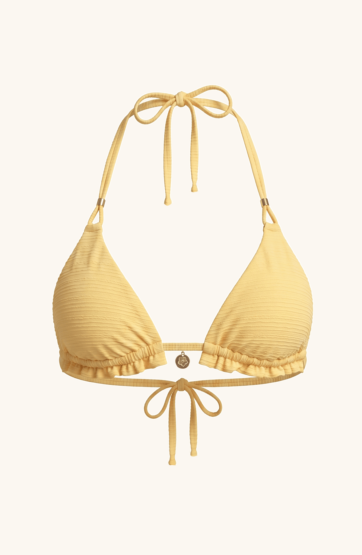 Top de Bikini Amarillo, Colección Alquimia - Bari, los mejores trajes de baño y Bikinis. Diseño y tecnología juntos.