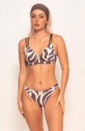 Top de Bikini Animal Print Rosa, Colección ODISEA - Bari, los mejores trajes de baño y Bikinis. Diseño y tecnología juntos.