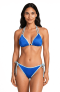 Top de Bikini Azul triangular , Colección Alquimia - Bari, los mejores trajes de baño y Bikinis. Diseño y tecnología juntos.