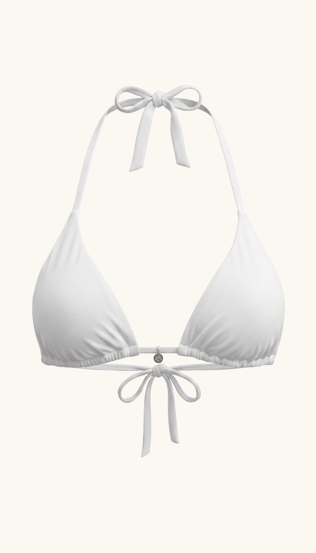 Top de Bikini Blanco, Colección Alquimia - Bari, los mejores trajes de baño y Bikinis. Diseño y tecnología juntos.
