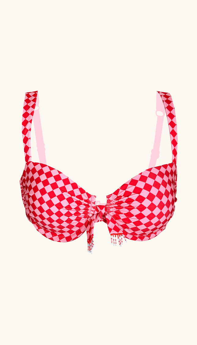 Top de Bikini Cuadros, Colección Alma Frutal - Bari, los mejores trajes de baño y Bikinis. Diseño y tecnología juntos.