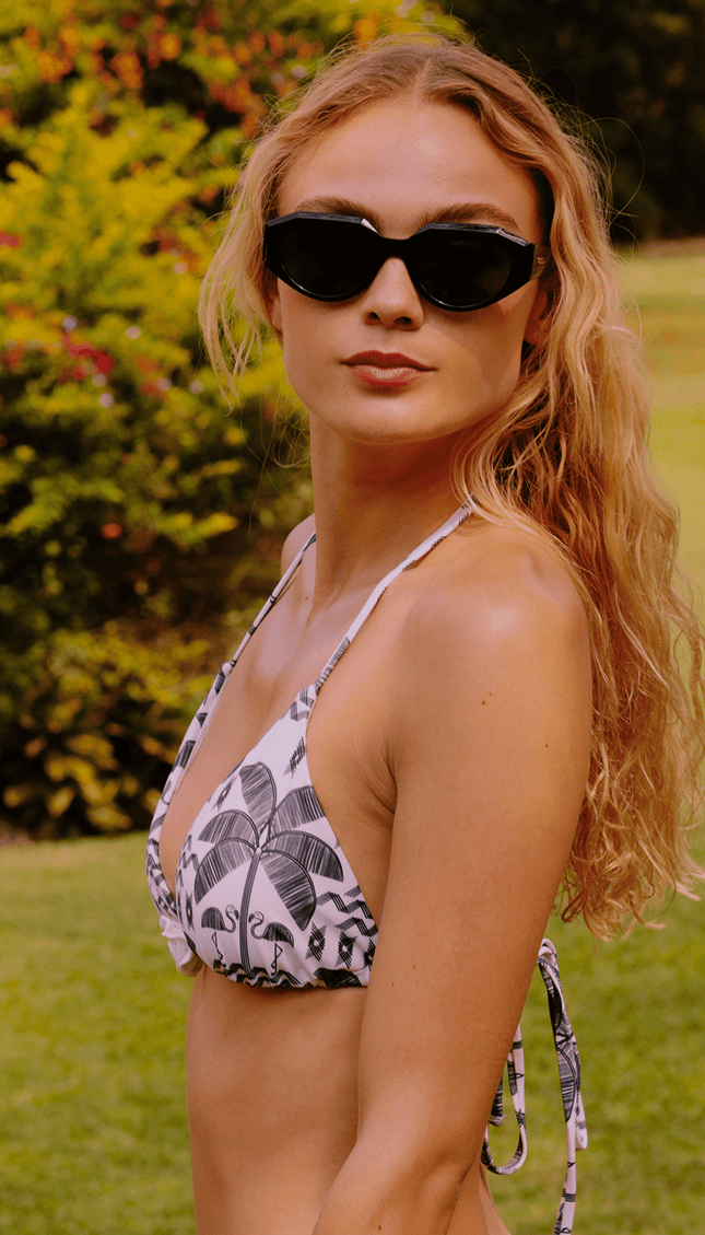 Top de Bikini Flamingos , Colección Limoncello - Bari, los mejores trajes de baño y Bikinis. Diseño y tecnología juntos.