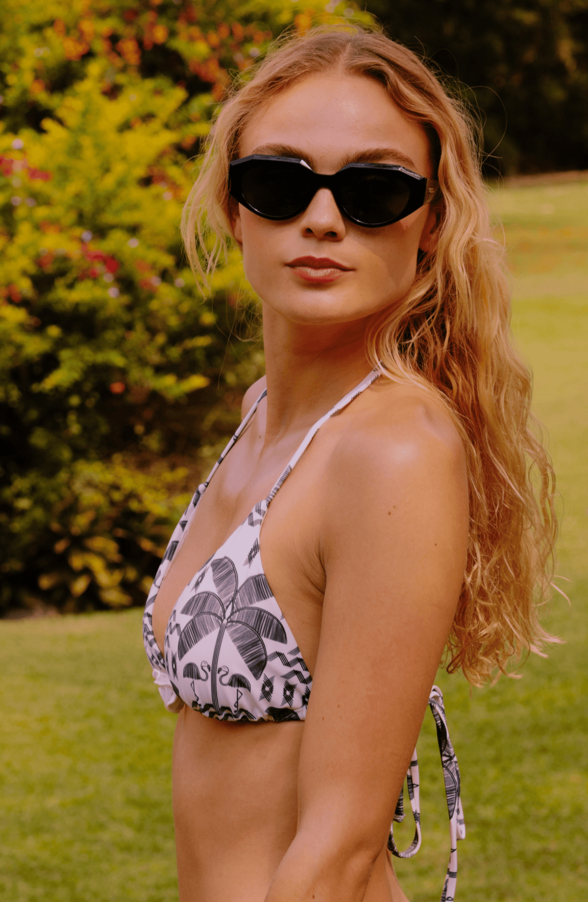 Top de Bikini Flamingos , Colección Limoncello - Bari, los mejores trajes de baño y Bikinis. Diseño y tecnología juntos.