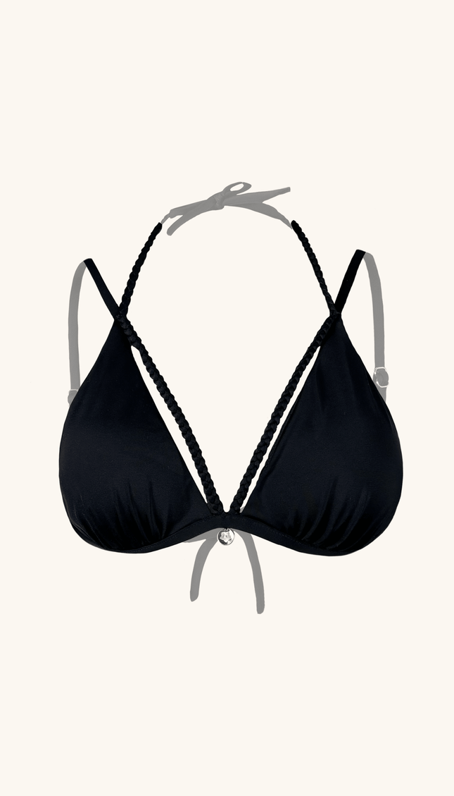 Top de Bikini Midnight Trenzas, Colección Alma Frutal - Bari, los mejores trajes de baño y Bikinis. Diseño y tecnología juntos.
