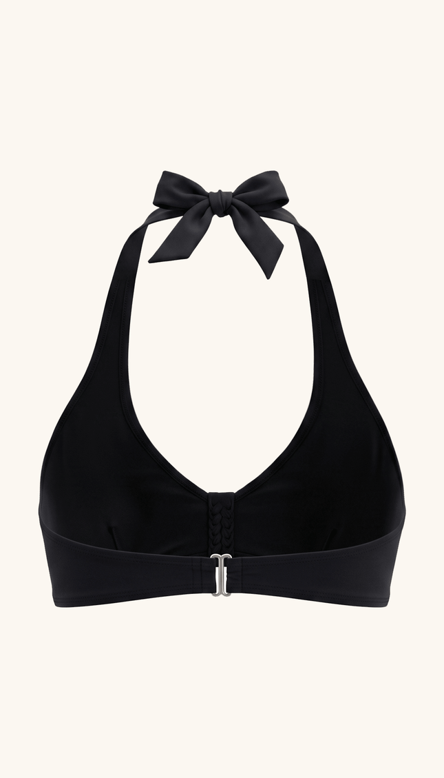 Top de Bikini Negro, Colección Alquimia - Bari, los mejores trajes de baño y Bikinis. Diseño y tecnología juntos.