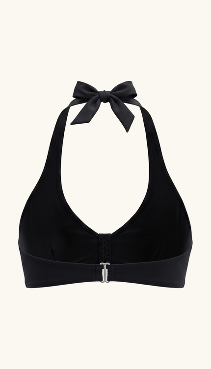 Top de Bikini Negro, Colección Alquimia - Bari, los mejores trajes de baño y Bikinis. Diseño y tecnología juntos.