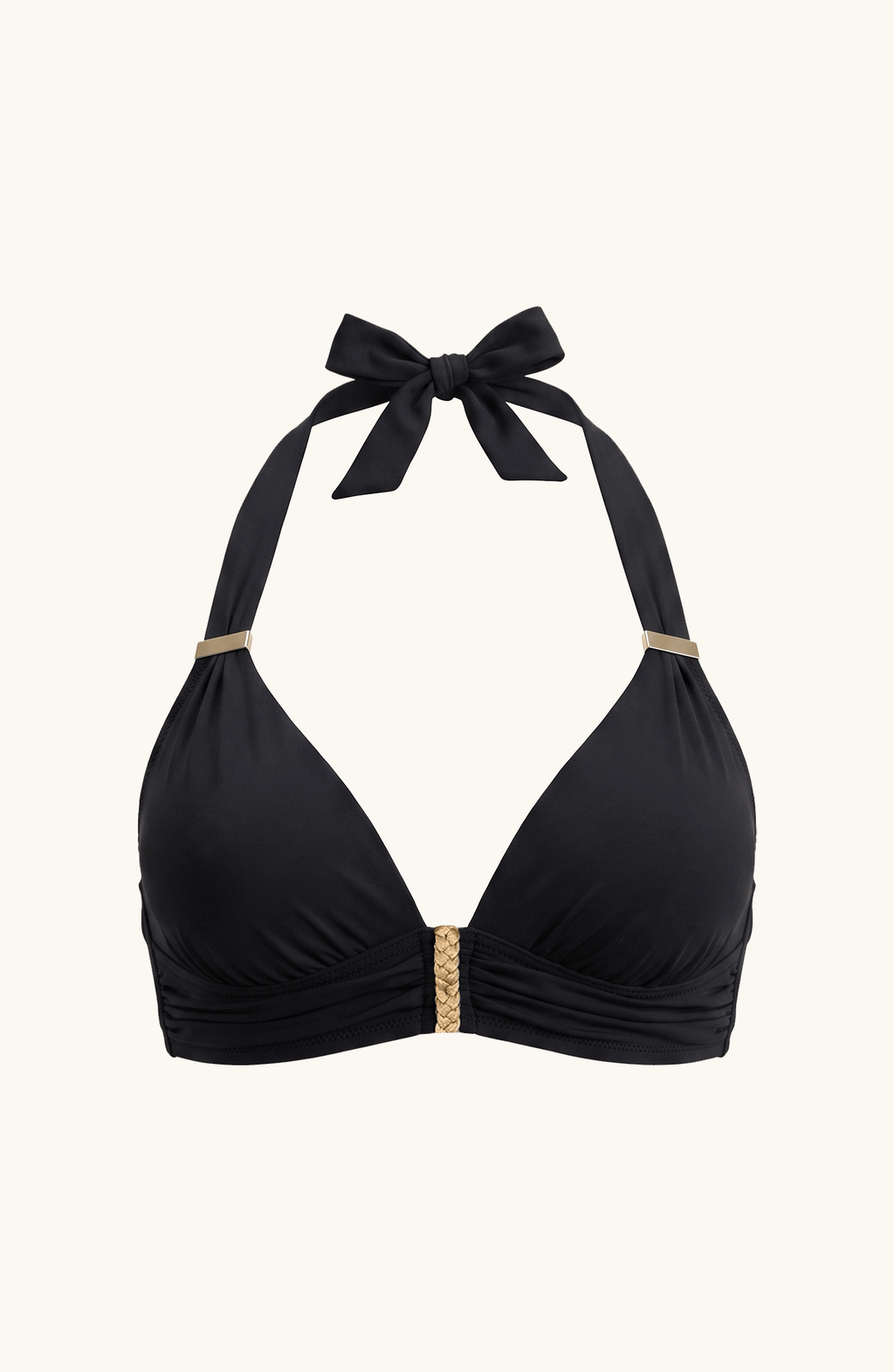 Top de Bikini Negro, Colección Alquimia - Bari, los mejores trajes de baño y Bikinis. Diseño y tecnología juntos.