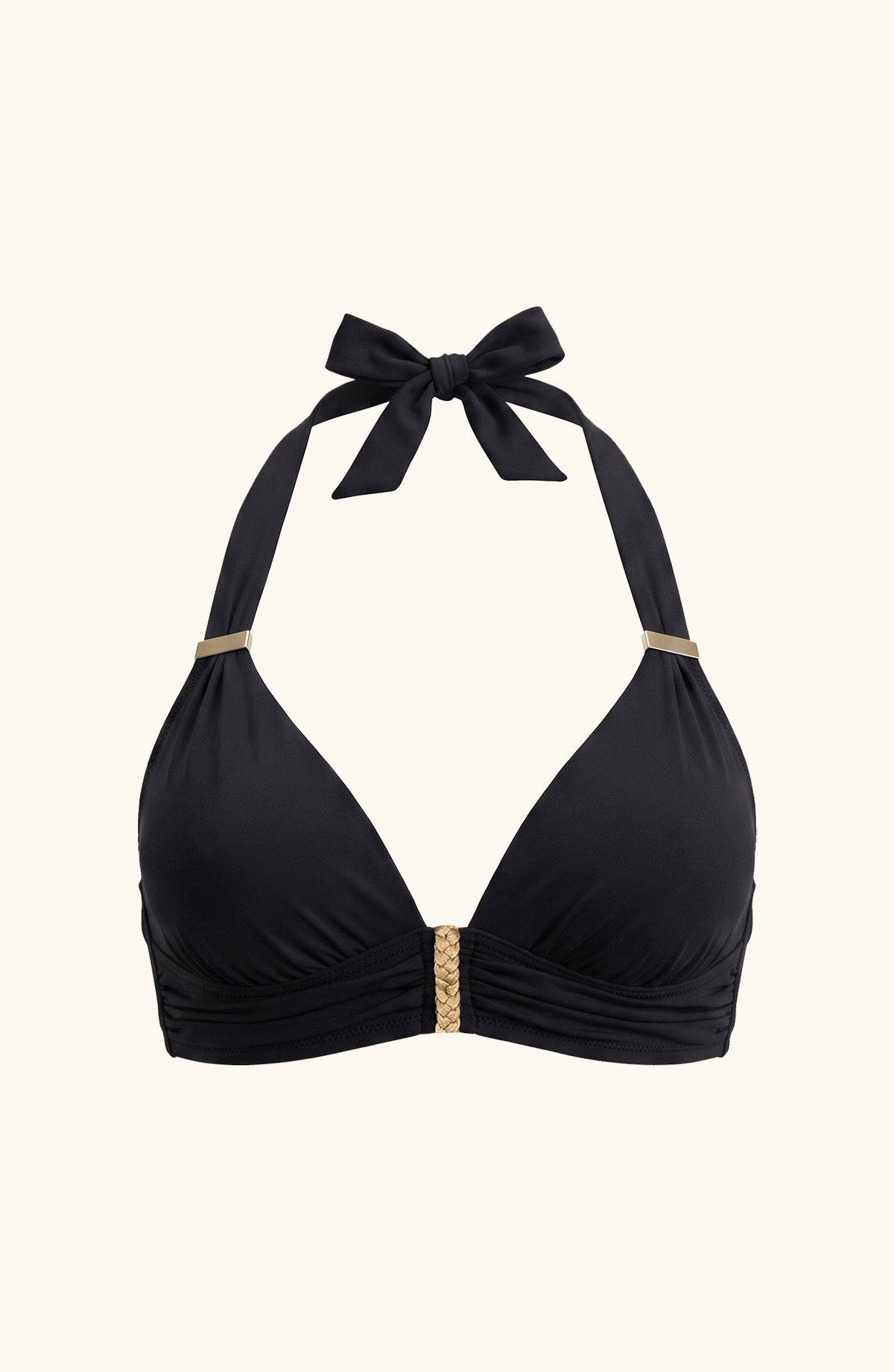 Top de Bikini Negro, Colección Alquimia - Bari, los mejores trajes de baño y Bikinis. Diseño y tecnología juntos.