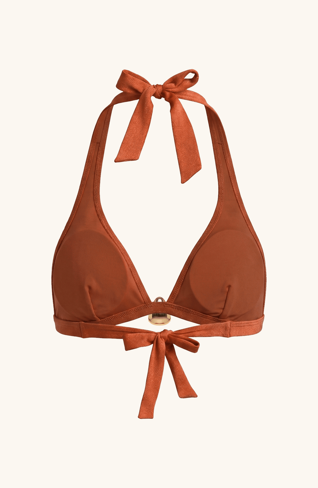 Top de Bikini Ocre , Colección Alquimia - Bari, los mejores trajes de baño y Bikinis. Diseño y tecnología juntos.