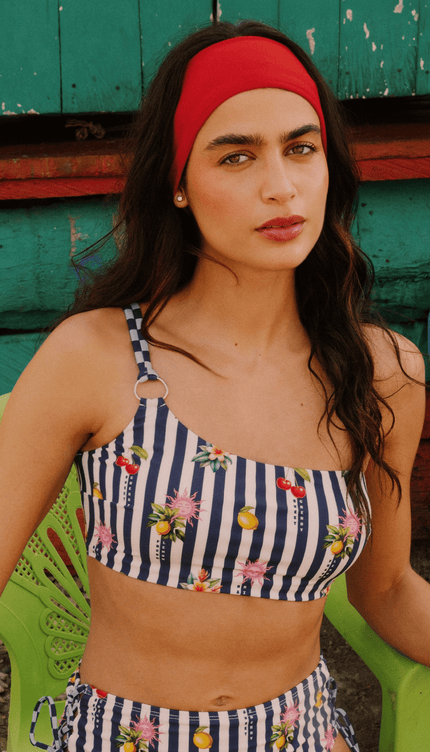 Top de Bikini Rayas , Colección Alma Frutal - Bari, los mejores trajes de baño y Bikinis. Diseño y tecnología juntos.