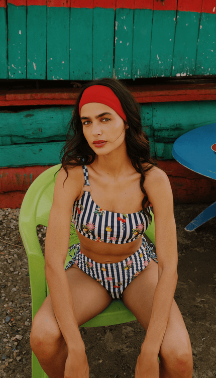 Top de Bikini Rayas , Colección Alma Frutal - Bari, los mejores trajes de baño y Bikinis. Diseño y tecnología juntos.