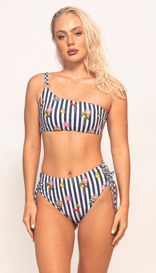 Top de Bikini Rayas , Colección Alma Frutal - Bari, los mejores trajes de baño y Bikinis. Diseño y tecnología juntos.