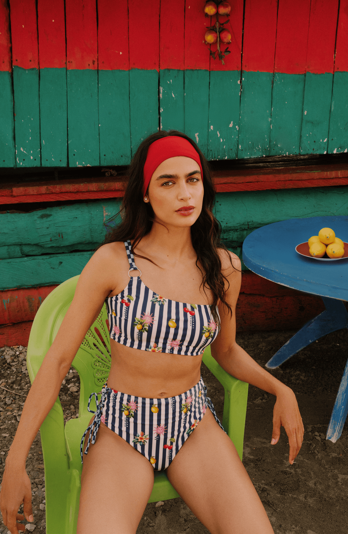 Top de Bikini Rayas , Colección Alma Frutal - Bari, los mejores trajes de baño y Bikinis. Diseño y tecnología juntos.
