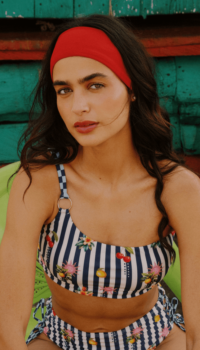 Top de Bikini Rayas , Colección Alma Frutal - Bari, los mejores trajes de baño y Bikinis. Diseño y tecnología juntos.
