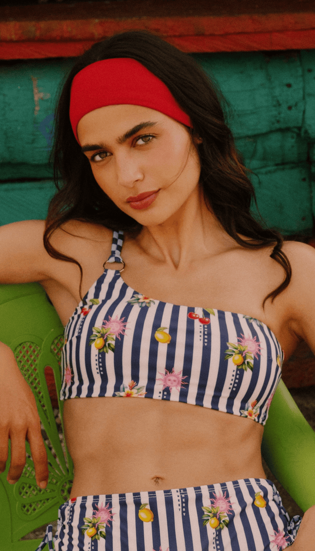 Top de Bikini Rayas , Colección Alma Frutal - Bari, los mejores trajes de baño y Bikinis. Diseño y tecnología juntos.