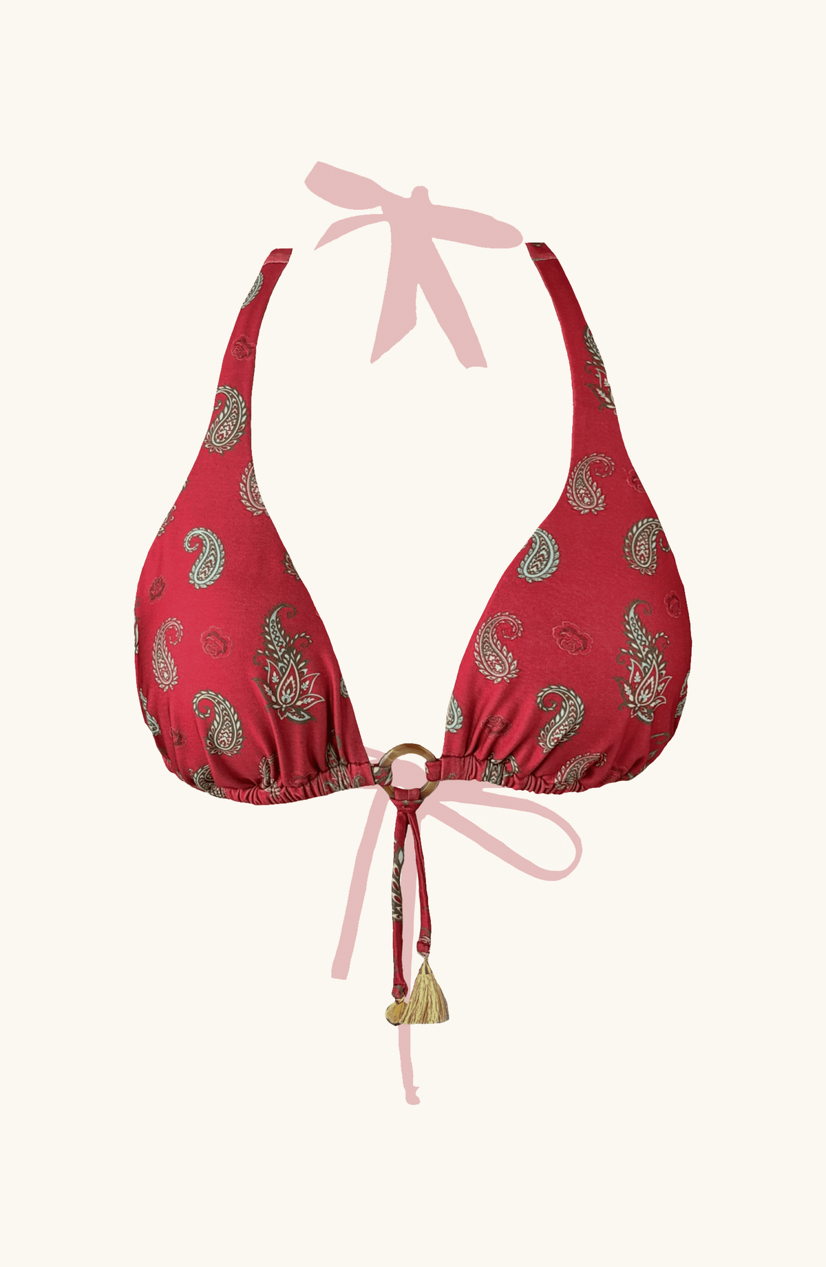 Top de Bikini Triangular Paisley , Colección ODISEA - Bari, los mejores trajes de baño y Bikinis. Diseño y tecnología juntos.
