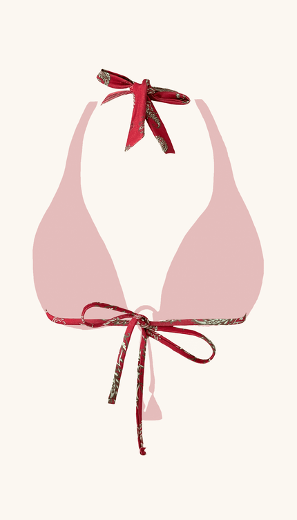 Top de Bikini Triangular Paisley , Colección ODISEA - Bari, los mejores trajes de baño y Bikinis. Diseño y tecnología juntos.