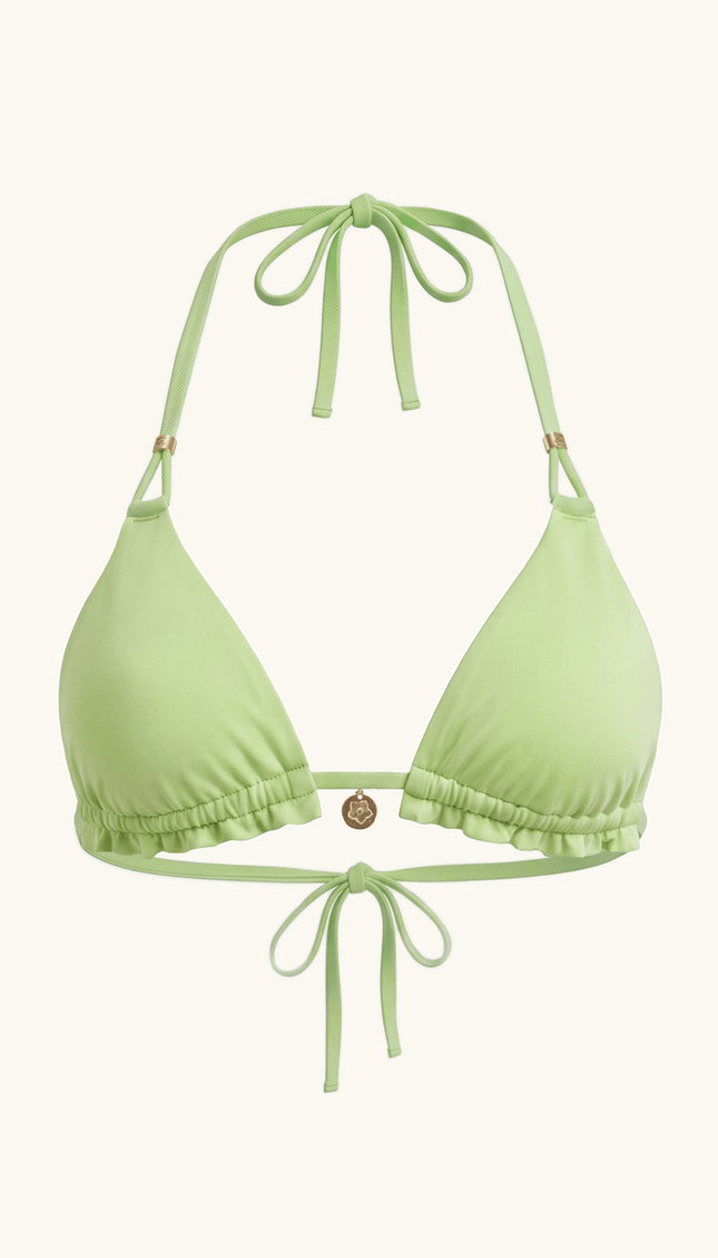 Top de Bikini Verde, Colección Alquimia - Bari, los mejores trajes de baño y Bikinis. Diseño y tecnología juntos.