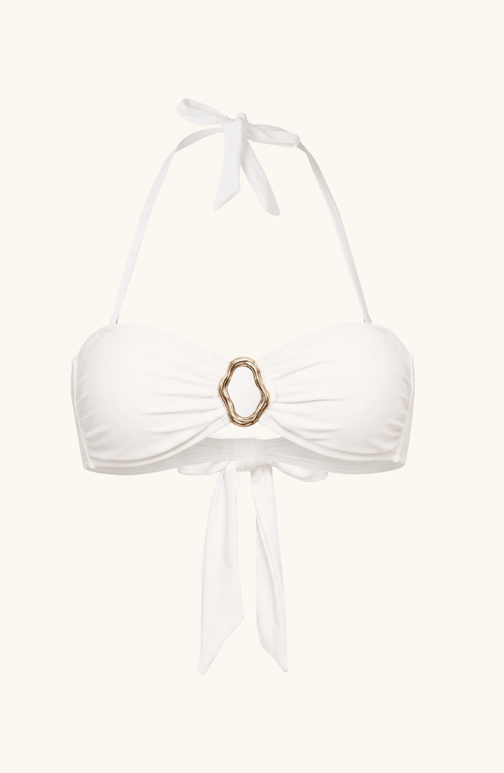 Top Strapless de Bikini Cloud Dancer, Colección ODISEA - Bari, los mejores trajes de baño y Bikinis. Diseño y tecnología juntos.