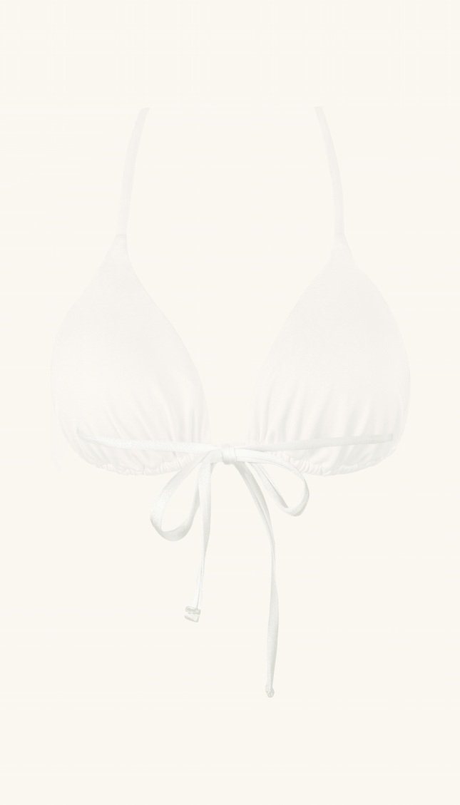 Top Triangular de Bikini Cloud Dancer, Colección ODISEA - Bari, los mejores trajes de baño y Bikinis. Diseño y tecnología juntos.