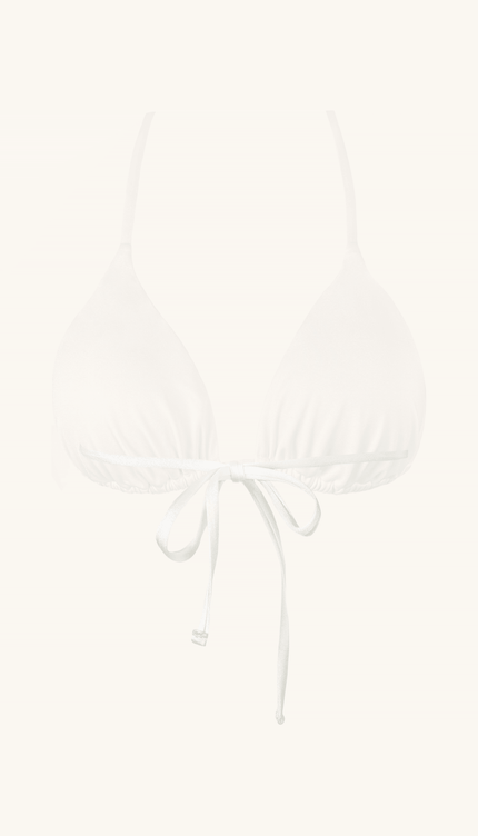 Top Triangular de Bikini Cloud Dancer, Colección ODISEA - Bari, los mejores trajes de baño y Bikinis. Diseño y tecnología juntos.