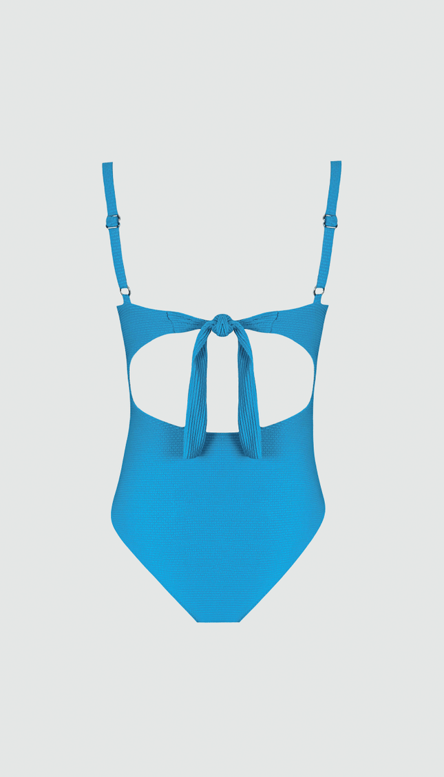 Traje de Baño Completo Azul Bailando Entre Palmas - Bari, los mejores trajes de baño y Bikinis. Diseño y tecnología juntos.