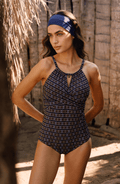 Traje de Baño Completo Control Abdominal Nautical Knots, Colección Alma Frutal - Bari, los mejores trajes de baño y Bikinis. Diseño y tecnología juntos.