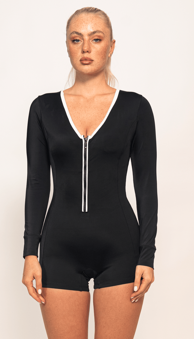 Traje de Baño Completo Midnight Control Abdominal Manga Larga, Colección Alma Frutal - Bari, los mejores trajes de baño y Bikinis. Diseño y tecnología juntos.