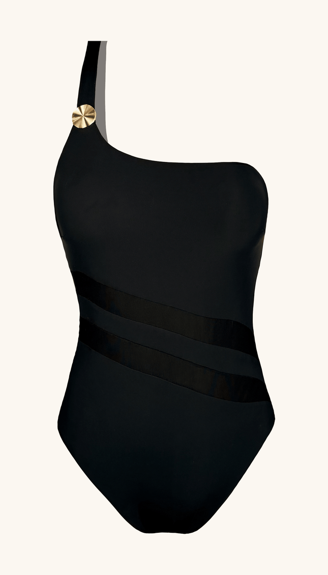 Traje de Baño Completo Midnight Control Abdominal Un Hombro, Colección Alma Frutal - Bari, los mejores trajes de baño y Bikinis. Diseño y tecnología juntos.