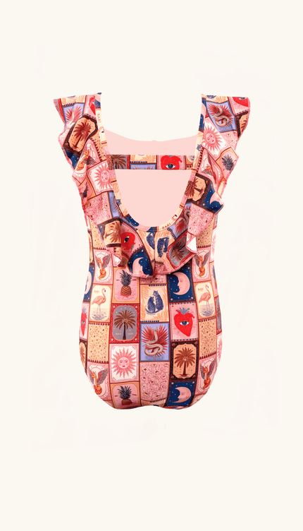 Traje de Baño Completo Niña , Colección Alma Frutal - Bari, los mejores trajes de baño y Bikinis. Diseño y tecnología juntos.