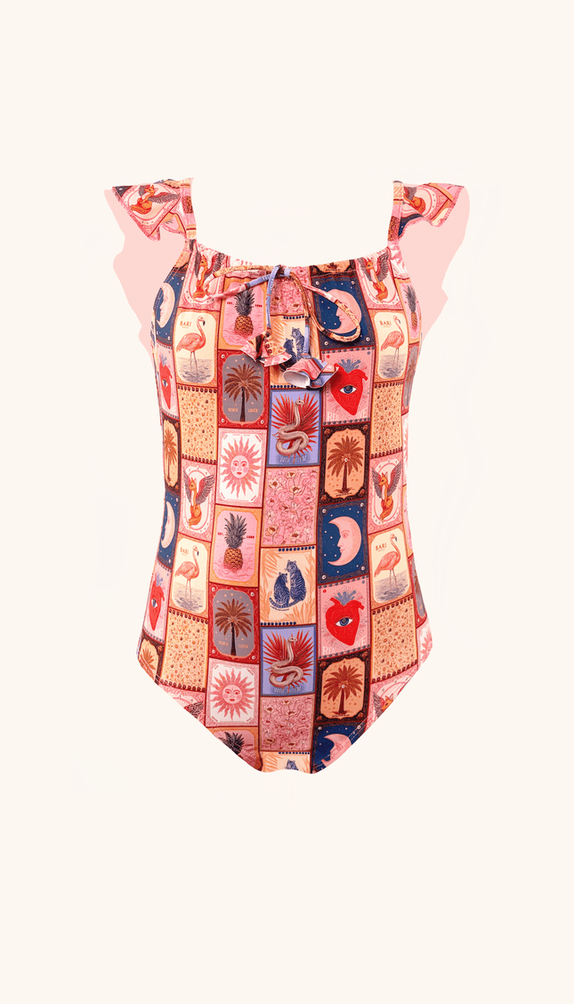 Traje de Baño Completo Niña , Colección Alma Frutal - Bari, los mejores trajes de baño y Bikinis. Diseño y tecnología juntos.