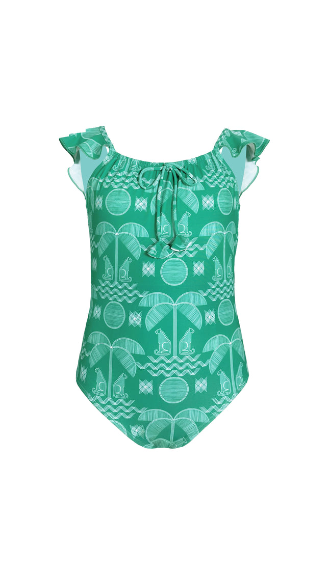 Traje de Baño Completo Niña Fresca Menta , Colección Limoncello - Bari, los mejores trajes de baño y Bikinis. Diseño y tecnología juntos.