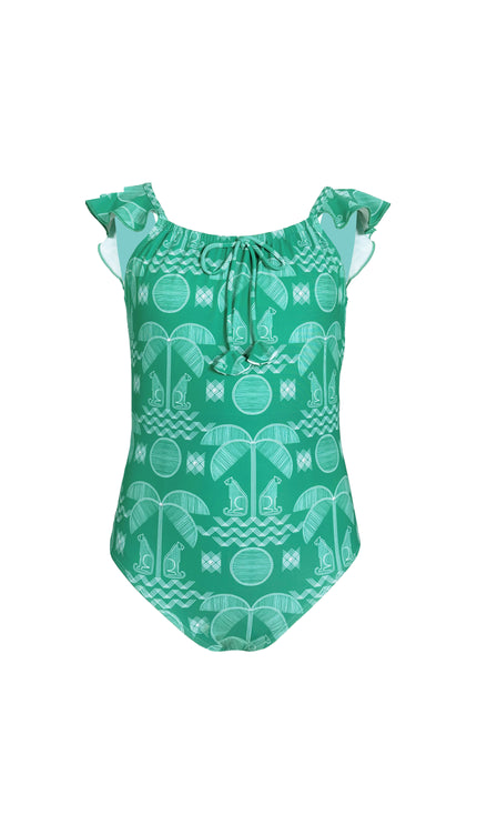 Traje de Baño Completo Niña Fresca Menta , Colección Limoncello - Bari, los mejores trajes de baño y Bikinis. Diseño y tecnología juntos.