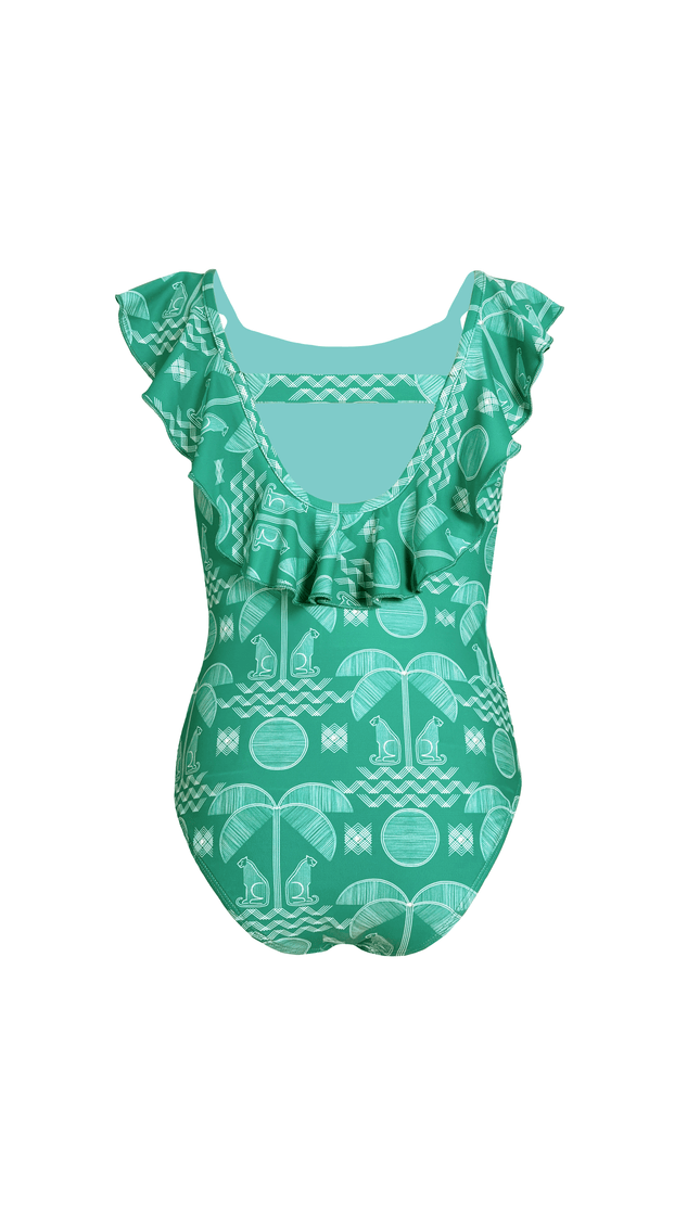 Traje de Baño Completo Niña Fresca Menta , Colección Limoncello - Bari, los mejores trajes de baño y Bikinis. Diseño y tecnología juntos.
