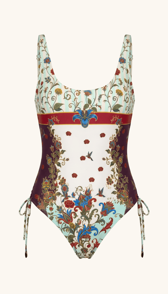Traje de Baño Completo Paisley Floral , Colección ODISEA - Bari, los mejores trajes de baño y Bikinis. Diseño y tecnología juntos.