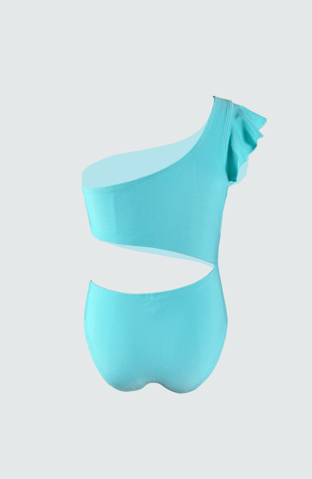 Traje de Baño Completo para Niña Aqua de Un Hombro con Olanes, Bari Swimwear - Bari, los mejores trajes de baño y Bikinis. Diseño y tecnología juntos.