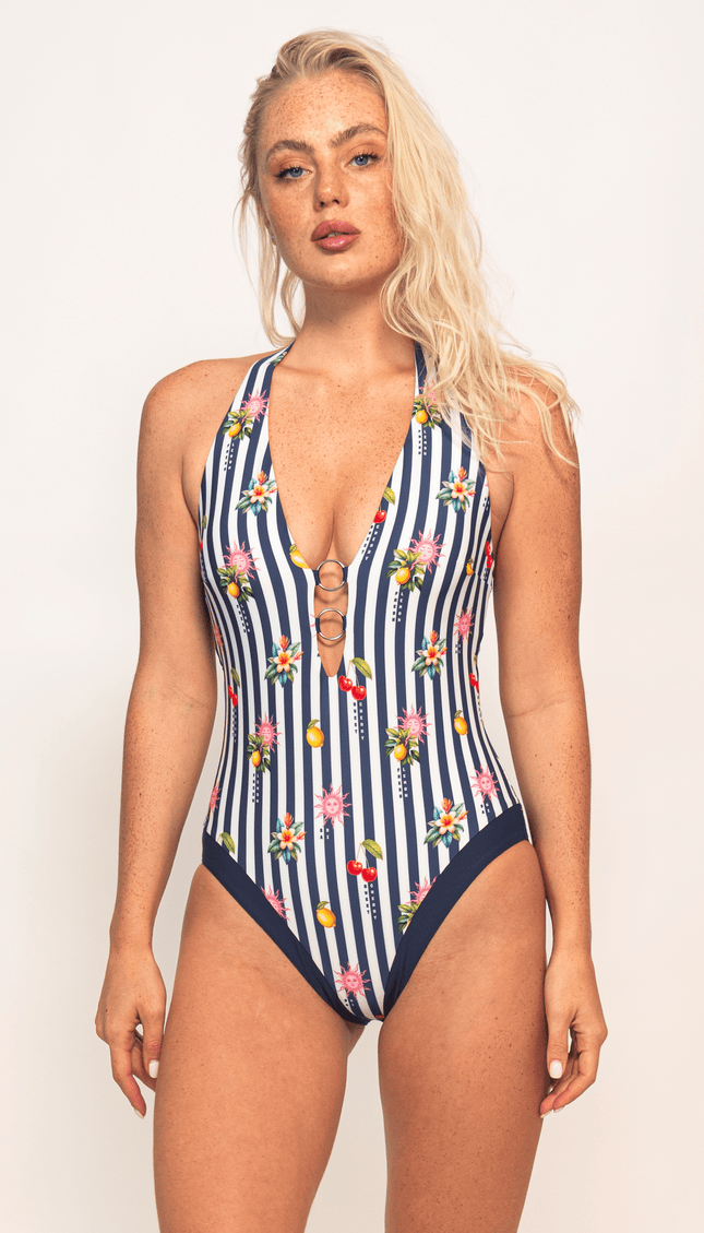 Traje de Baño Completo TD10183 Halter, Colección Alma Frutal - Bari, los mejores trajes de baño y Bikinis. Diseño y tecnología juntos.