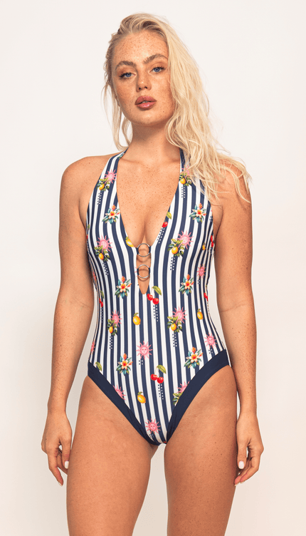 Traje de Baño Completo TD10183 Halter, Colección Alma Frutal - Bari, los mejores trajes de baño y Bikinis. Diseño y tecnología juntos.