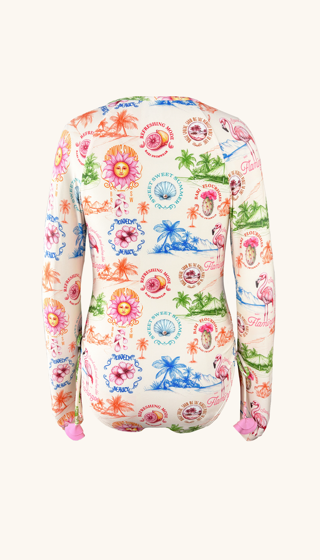 Traje de Baño Niña Completo Manga Larga , Colección Alma Frutal - Bari, los mejores trajes de baño y Bikinis. Diseño y tecnología juntos.