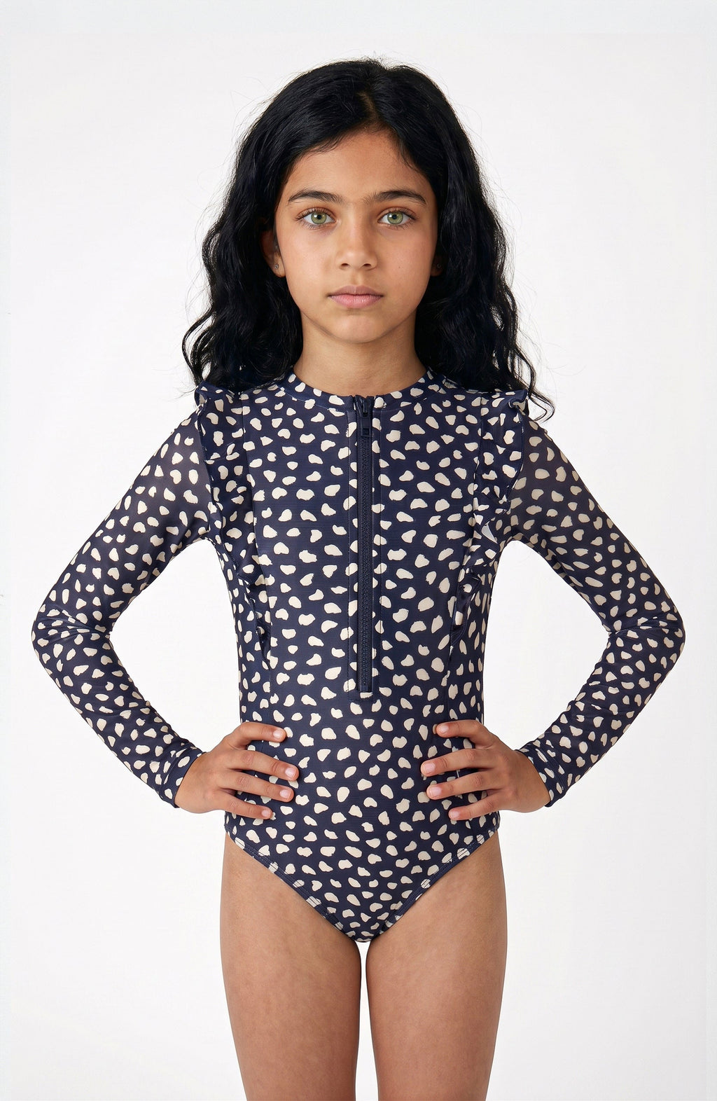 Traje de Baño Niña Completo Manga Larga , Colección ODISEA - Bari, los mejores trajes de baño y Bikinis. Diseño y tecnología juntos.