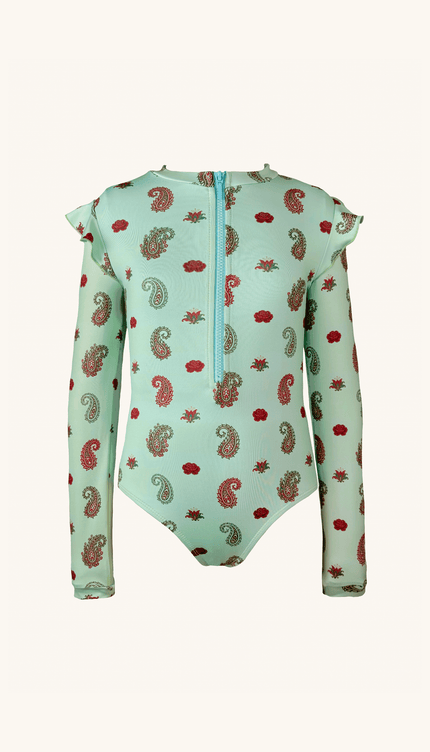 Traje de Baño Niña Completo Manga Larga , Colección ODISEA - Bari, los mejores trajes de baño y Bikinis. Diseño y tecnología juntos.