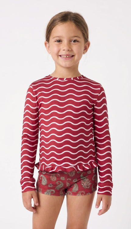 Traje de Baño Niña Tankini Manga Larga, Colección ODISEA - Bari, los mejores trajes de baño y Bikinis. Diseño y tecnología juntos.
