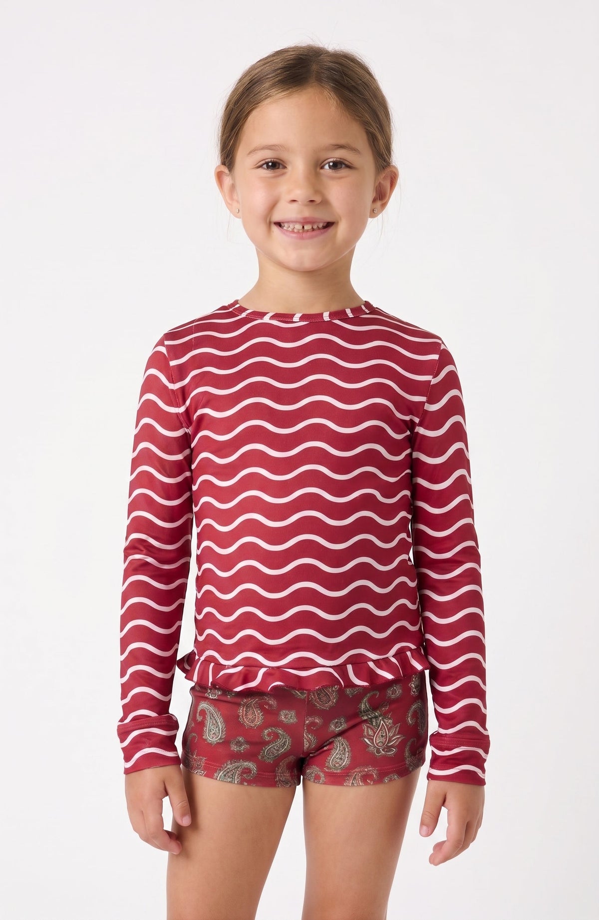 Traje de Baño Niña Tankini Manga Larga, Colección ODISEA - Bari, los mejores trajes de baño y Bikinis. Diseño y tecnología juntos.