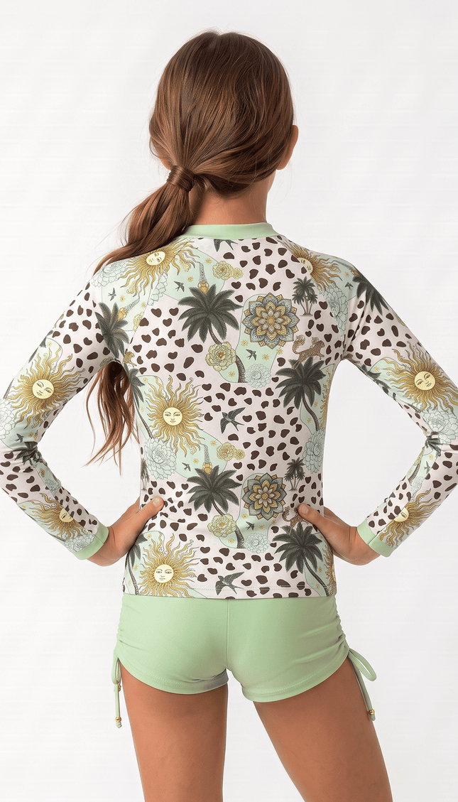 Traje de Baño Tankini con Short Niña , Colección Alquimia - Bari, los mejores trajes de baño y Bikinis. Diseño y tecnología juntos.
