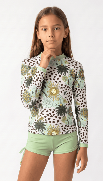 Traje de Baño Tankini con Short Niña , Colección Alquimia - Bari, los mejores trajes de baño y Bikinis. Diseño y tecnología juntos.